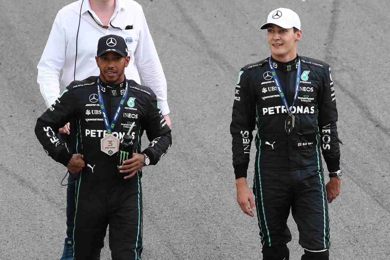 Hamilton e Russell Mercedes