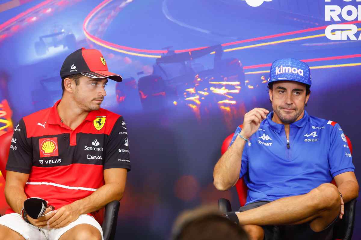 Charles Leclerc Fernando Alonso scintille