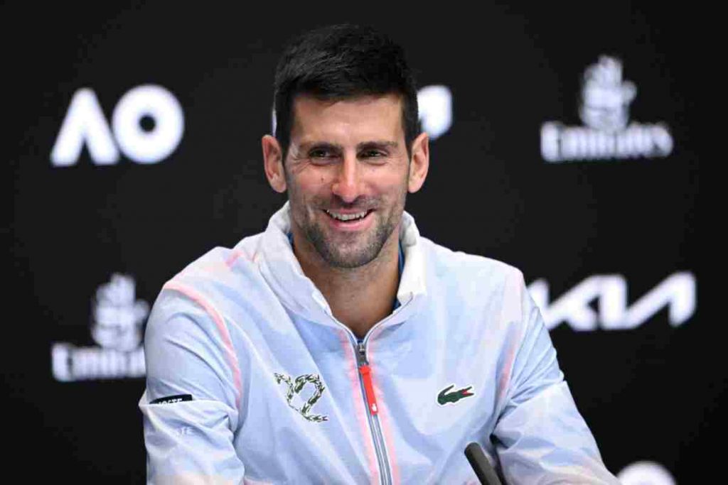 Novak Djokovic in conferenza