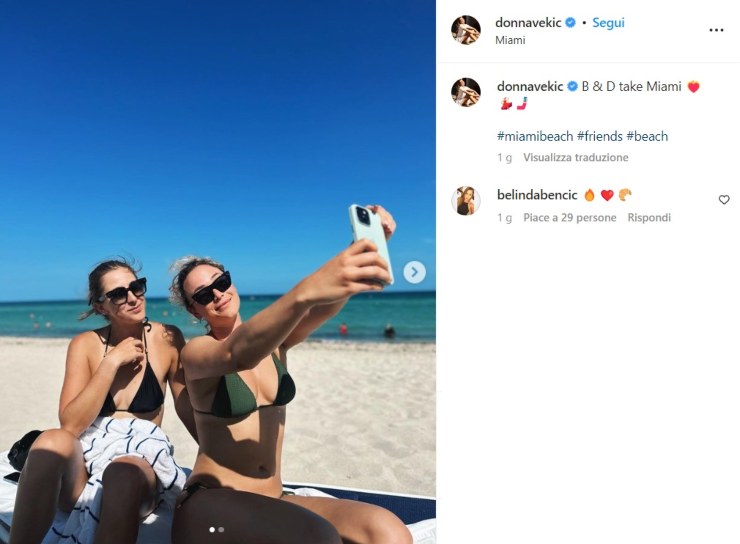 Donna Vekic e Belinda Bencic in bikini