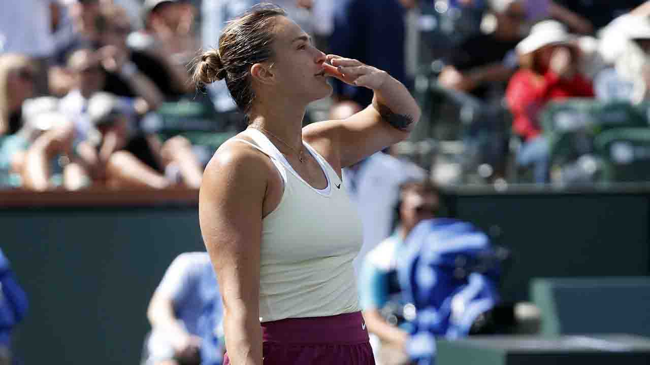 Sabalenka Indian Wells 230318 Tennis Press