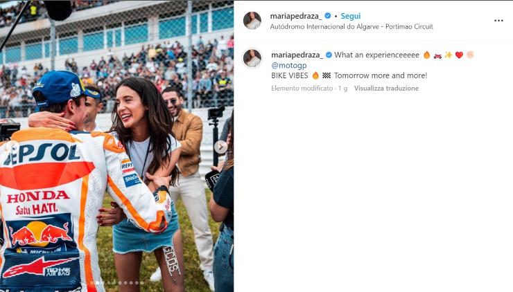 Maria Pedraza e Marc Marquez, flirt in vista?