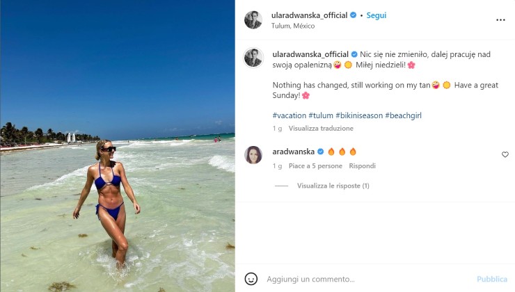 Urszula Radwanska spettacolare in bikini