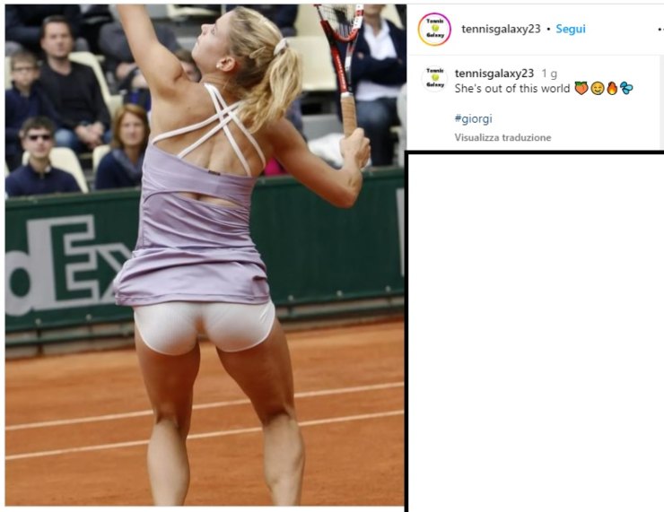 Camila Giorgi incidente hot campo