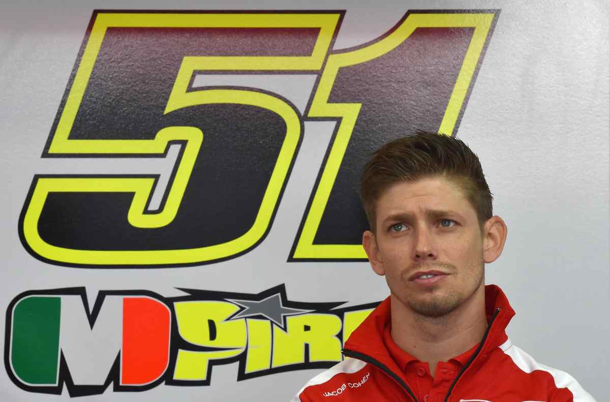 Casey Stoner nel box Ducati