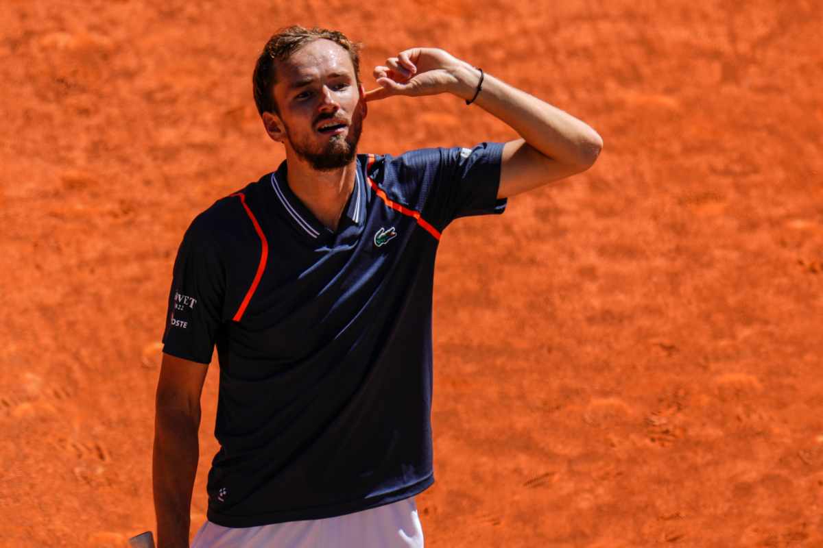 Daniil Medvedev, lite con il pubblico a Madrid