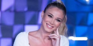 Diletta Leotta in tuta da moto