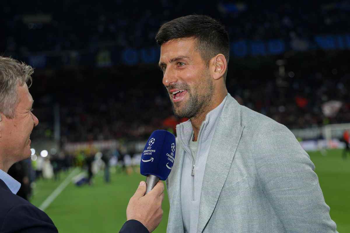 Novak Djokovic a San Siro per Milan-Inter