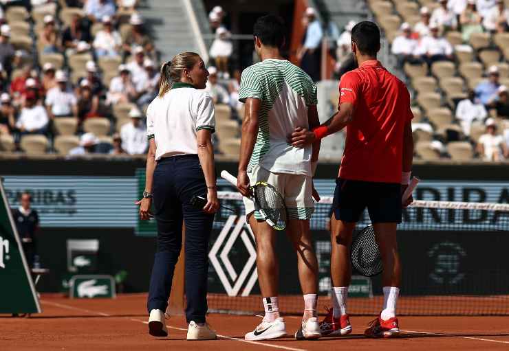 Alcaraz crampi Roland Garros