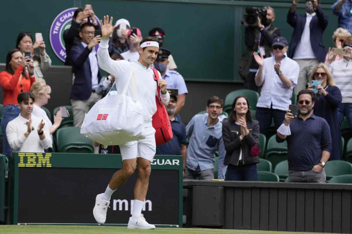 Roger Federer in campo con Kate Middleton