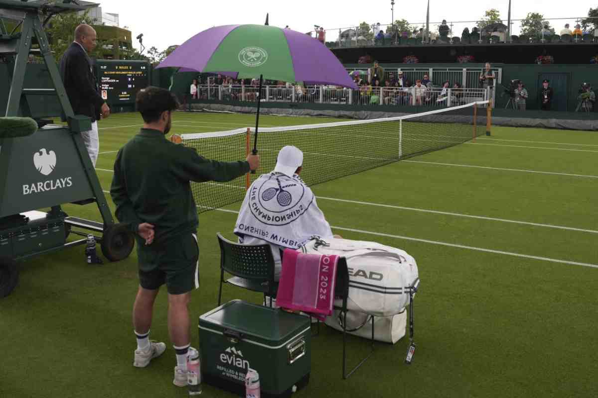 Wimbledon incontri interruzione pioggia