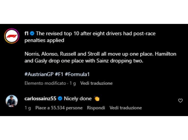 La risposta di Sainz alla F1