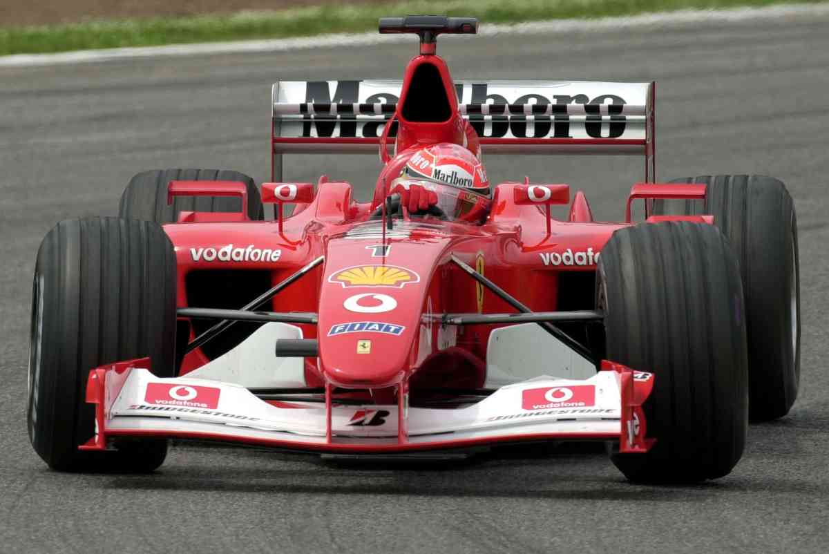 La Ferrari F2001b del 2002 guidata da Schumacher