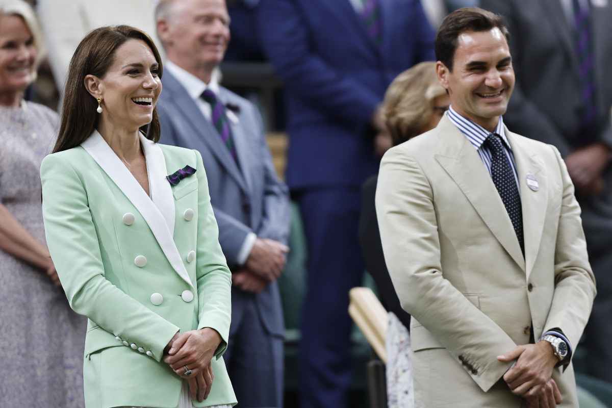 Roger Federer bacio Kate Middleton