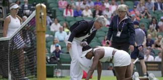 Venus Williams infortunio Wimbledon