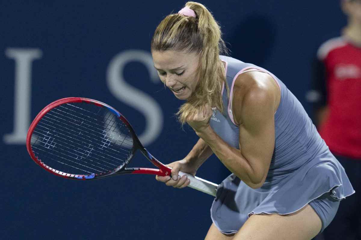 Camila Giorgi in una fase di gioco