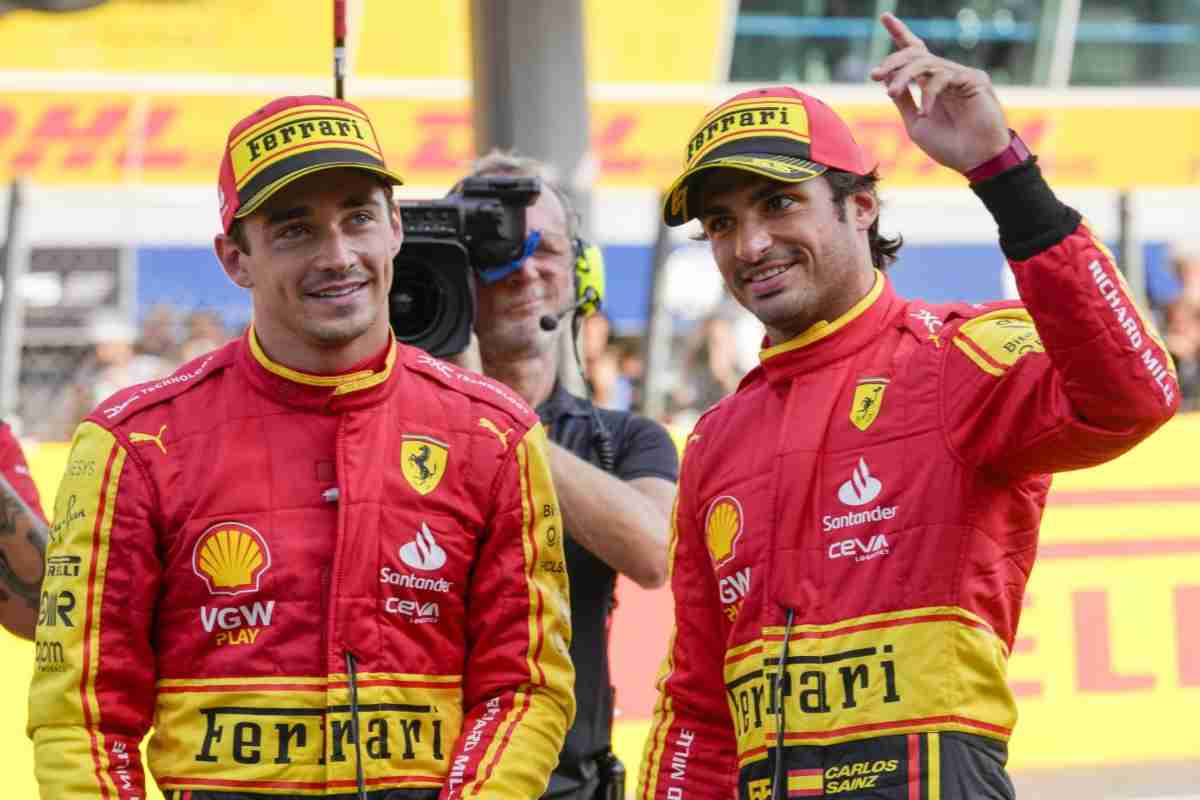 Sainz annuncio rinnovo Ferrari Leclerc