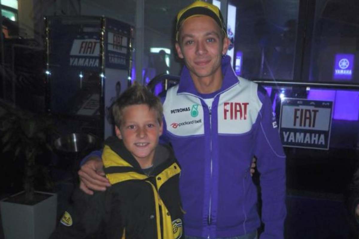 Fabio Quartararo foto da piccolo con Valentino Rossi