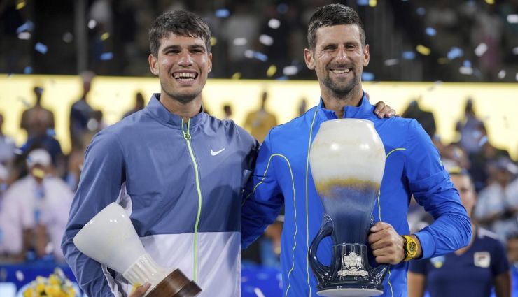 Djokovic Alcaraz esibizione Arabia