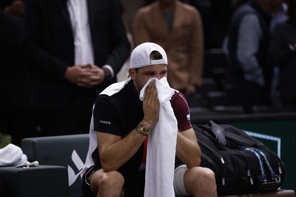 Dimitrov lacrime Atp Parigi Bercy finale